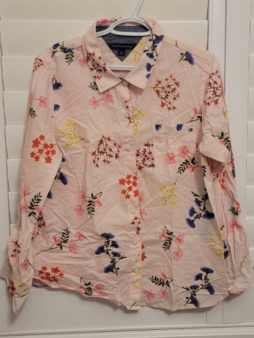 Tommy Hilfiger Cotton Striped Floral Blouse
